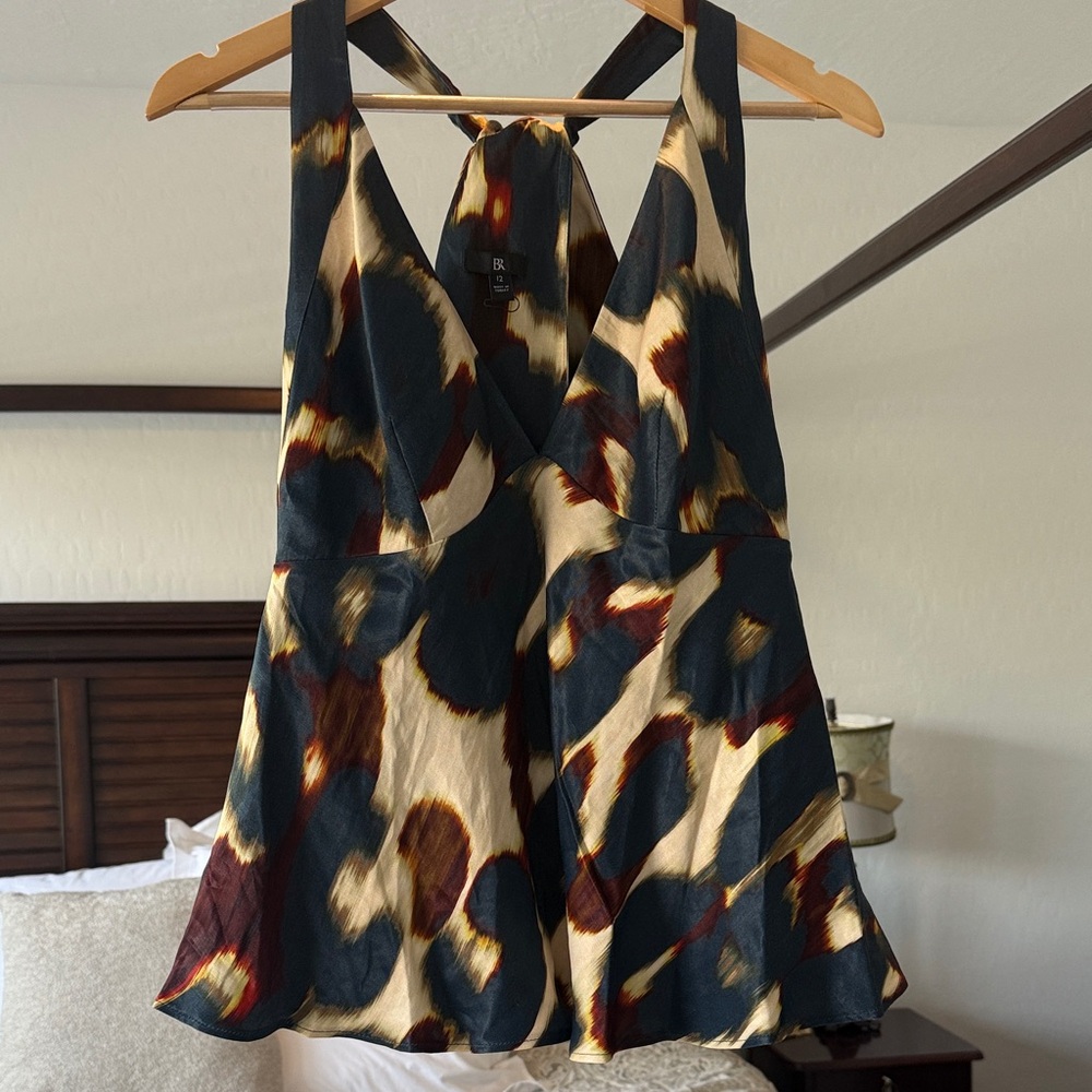 BR Women's satin Abstract Print Tank